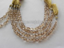 Coffee Quartz Faceted Coin Shape Beads